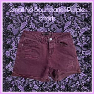 No Boundaries Women's Deep Purple Jean Shorts